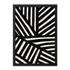 Abstract Wall Art, Black and White Print, Modern Art Poster, Geometric Stripes Artwork, Minimalist Home Decor, Unique Design Print - Tawshia