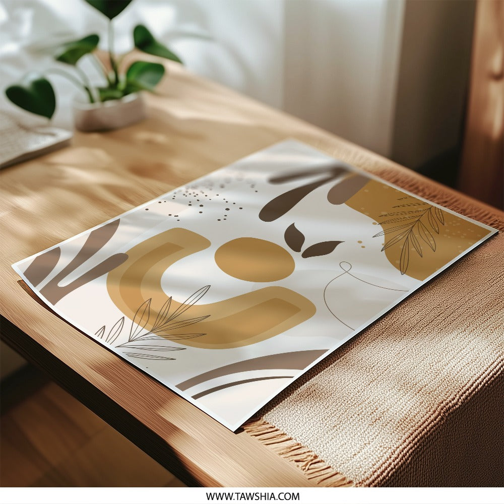 Abstract Art Photographic Print, Boho Wall Decor, Modern Art Print, Earth Tones Print, Neutral Wall Art, Minimalist Print, Home Decor Art - Tawshia