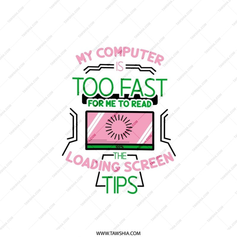 Funny Computer Pillow, Too Fast Loading Screen, Geek Gift, Tech Humor Pillow, Gamer Gift, Sarcastic Pillow, Nerdy Decor, Home Decor Pillow - Tawshia