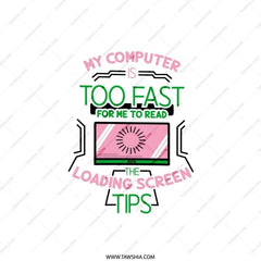 Funny Computer Pillow, Too Fast Loading Screen, Geek Gift, Tech Humor Pillow, Gamer Gift, Sarcastic Pillow, Nerdy Decor, Home Decor Pillow - Tawshia