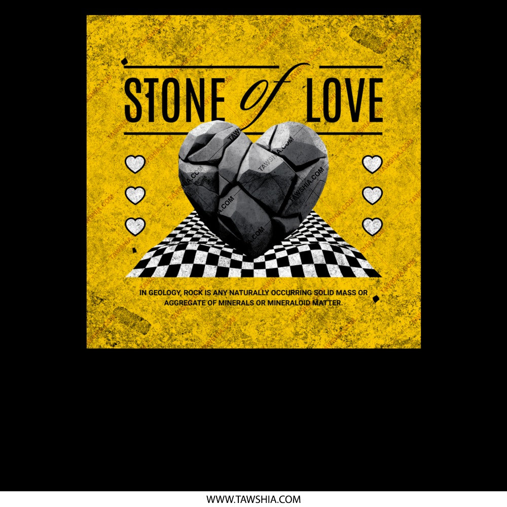 Stone of Love Yellow Heart Art Print product type