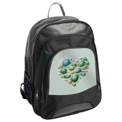 Seashell Heart Backpack, Coastal Beach Lover School Bag, Ocean Themed Backpack, Unique Sea Shell Gift, Beachy Back Pack - Tawshia