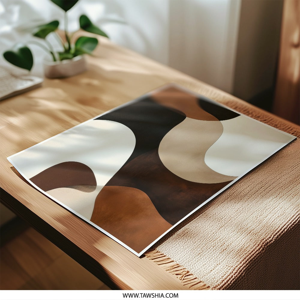 Abstract Art Photographic Prints, Neutral Tones Wall Decor, Modern Home Art, Curves Design Prints - Tawshia