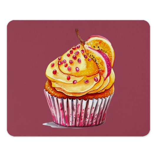 Watercolor Cupcake Mouse Pad, Food Lover Gift, Dessert Art Mousepad, Yummy Cupcake Computer Accessory, Office Desk Decor, Gamer Mousepad - Tawshia