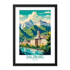 Salzburg Austria Wall Art, Cityscape Poster, Travel Print, Austrian Landscape, Home Decor, Europe Art Print, Minimalist Wall Decor - Tawshia