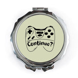 Continue Pocket Mirror, Gamer Gift Idea, Gaming Lover Accessories, Funny Gift, Compact Mirror, Handbag Mirror, Portable Mirror - Tawshia