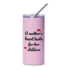 Mother's Heart Tumbler, Mom Gift, Heartbeat, Gift for Mom, Mother's Day Gift, Sentimental Gift, Personalized Tumbler, Unique Gift - Tawshia