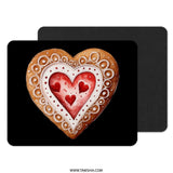 Heart Cookie Mouse Pad, Love, Valentine's Day Gift, Baked Treat Art, Cute Mousepad, Desk Accessory, Computer Accessory, Office Decor - Tawshia