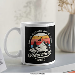 The Mountains Are Calling Adventure Awaits Mug product