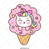 Kawaii Unicorn Ice Cream Tote Bag, Cute Pastel Unicorn Design, Unique Gift for Unicorn Lovers, Everyday Tote - Tawshia