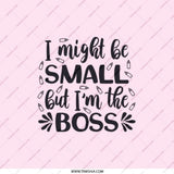 I Might Be Small But I'm The Boss Pocket Mirror, Funny Quote Mirror, Empowering Message, Cute Gift, Purse Mirror, Travel Mirror - Tawshia