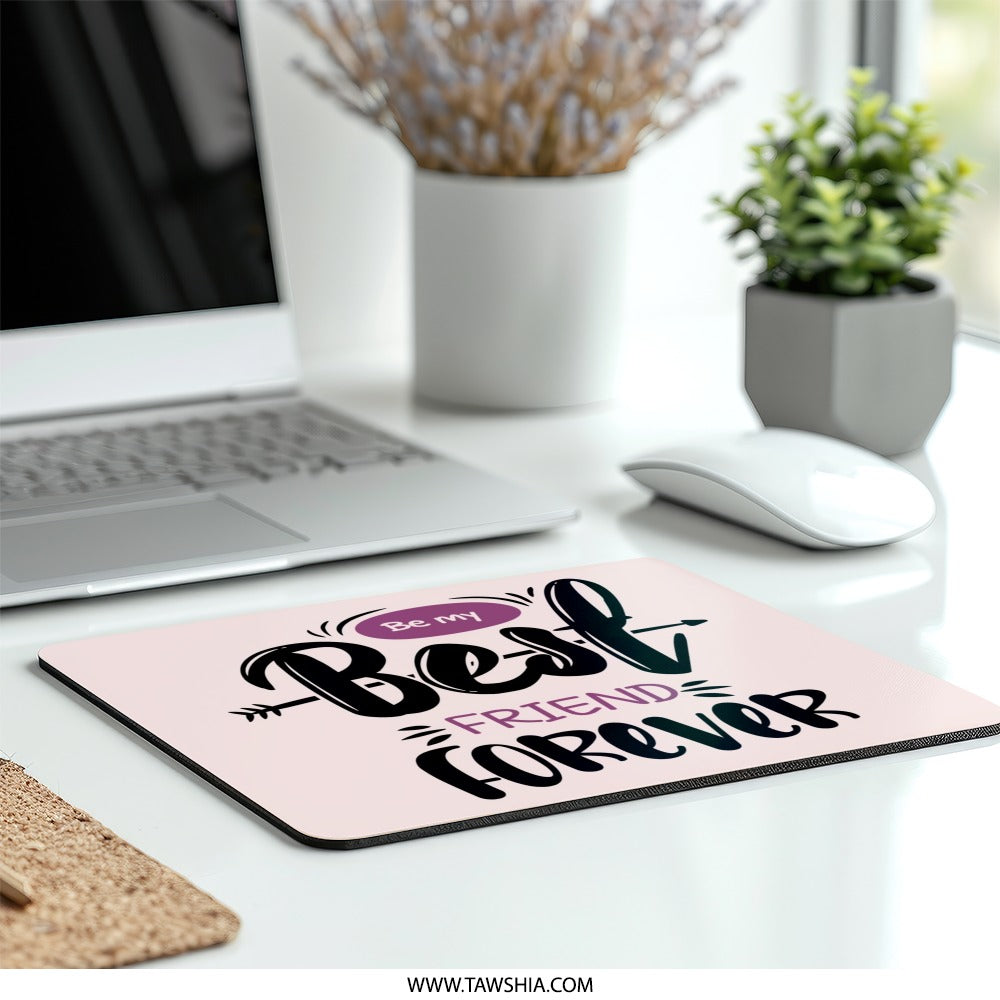 Best Friend Forever Mouse Pad, Friendship Gift, Cute Mousepad, Office Decor, Computer Accessory, Besties, Friends Mouse Pad, Desk Decor - Tawshia