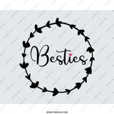 Besties Mouse Pad, Cute Friends Mousepad, Floral Mouse Mat, Friendship Gift, Desk Decor, Trendy Mousepad, Gift for Best Friend - Tawshia