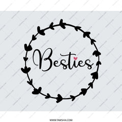 Besties Mouse Pad, Cute Friends Mousepad, Floral Mouse Mat, Friendship Gift, Desk Decor, Trendy Mousepad, Gift for Best Friend - Tawshia