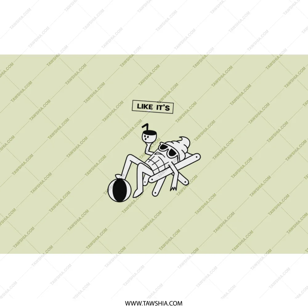 Funny Cartoon Style Like It's Bench Volleyball product