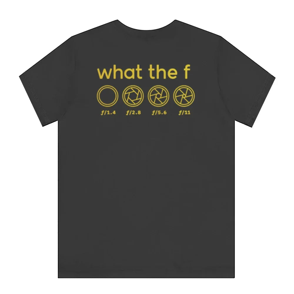 what the f graphic tee with camera settings product