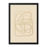 Minimalist Line Art Wall Art, Abstract Beige Print, Modern Home Decor, Neutral Wall Hanging, Simple Graphic Design, Contemporary Artwork - Tawshia