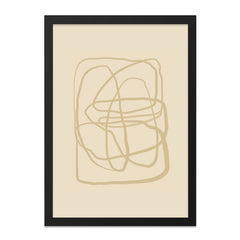 Minimalist Line Art Wall Art, Abstract Beige Print, Modern Home Decor, Neutral Wall Hanging, Simple Graphic Design, Contemporary Artwork - Tawshia