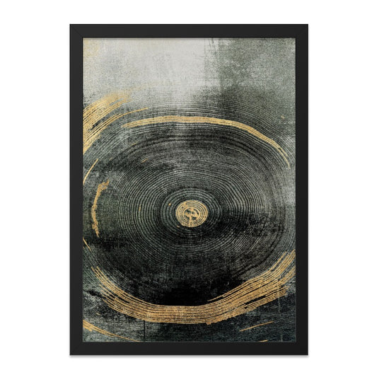 Abstract Circle Wall Art, Contemporary Art Print, Modern Home Decor, Geometric Art, Gold Accent Wall Decor, Unique Wall Art Design - Tawshia