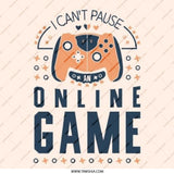 Gamer Pinback Button, Funny Gaming Gift, Online Game Pin, I Can't Pause, Video Game Accessory, Gamer Gift Idea, Cute Pin Button - Tawshia