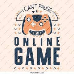 Gamer Pinback Button, Funny Gaming Gift, Online Game Pin, I Can't Pause, Video Game Accessory, Gamer Gift Idea, Cute Pin Button - Tawshia