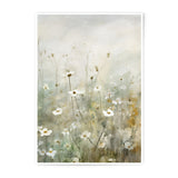 Floral Photographic Print, White Flowers Art, Flower Field Photo, Botanical Wall Art, Home Decor, Nature Photography, Daisy Print - Tawshia