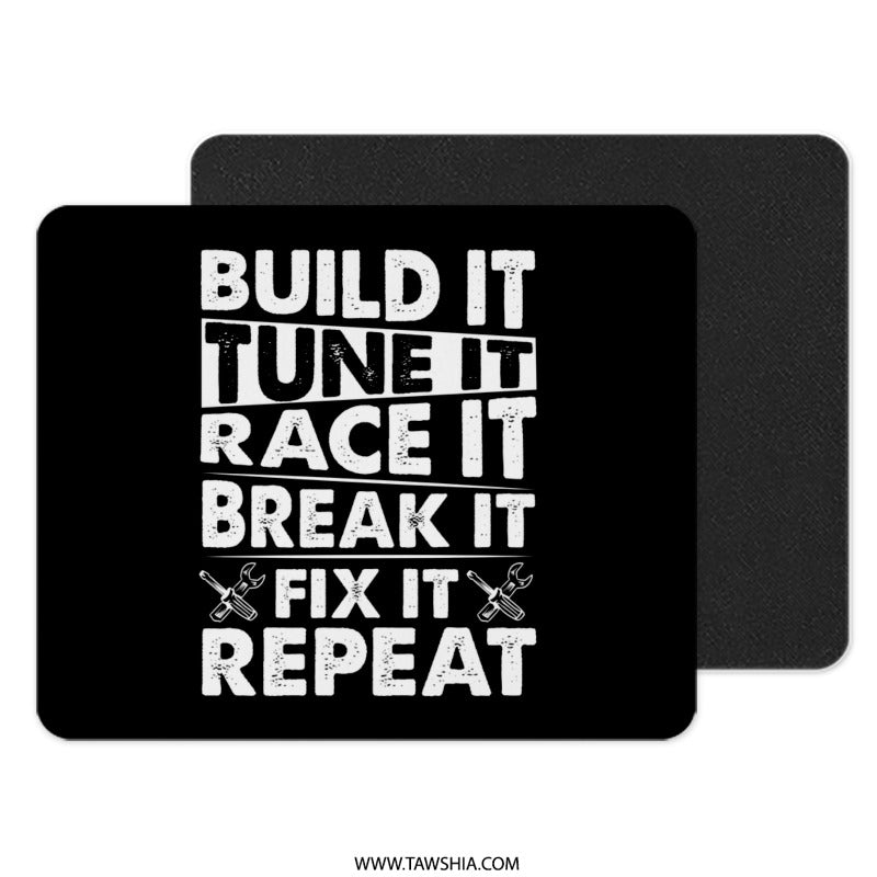 Build It Mouse Pad, Race Car Mousepad, Car Enthusiast Gift, Mechanic Gift, Computer Mouse Pad, Desk Accessory, Gamer Gift, Home Office Decor - Tawshia