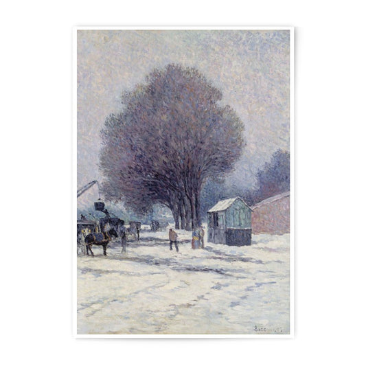 Camille Pissarro Photographic Print, Winter Landscape Print, Snow Scene Art, Impressionist Fine Art, Home Decor, Wall Art - Tawshia