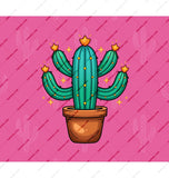 Vibrant Cactus Graphic Art Design in Pot product