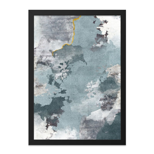 Abstract Wall Art, Teal and Gold Decor, Modern Art Print, Contemporary Wall Decor, Home Decor Art - Tawshia
