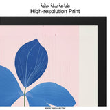 Blue Flower Wall Art Print, Botanical Wall Decor, Floral Illustration Art, Modern Home Decor, Nature Inspired Artwork, Framed Art - Tawshia