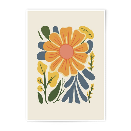 Abstract Floral Photographic Print, Botanical Art Print, Minimalist Flower Wall Decor, Modern Home Decor, Floral Illustration Print - Tawshia
