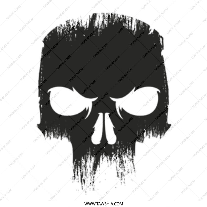 Skull with Abstract Design Sticker product