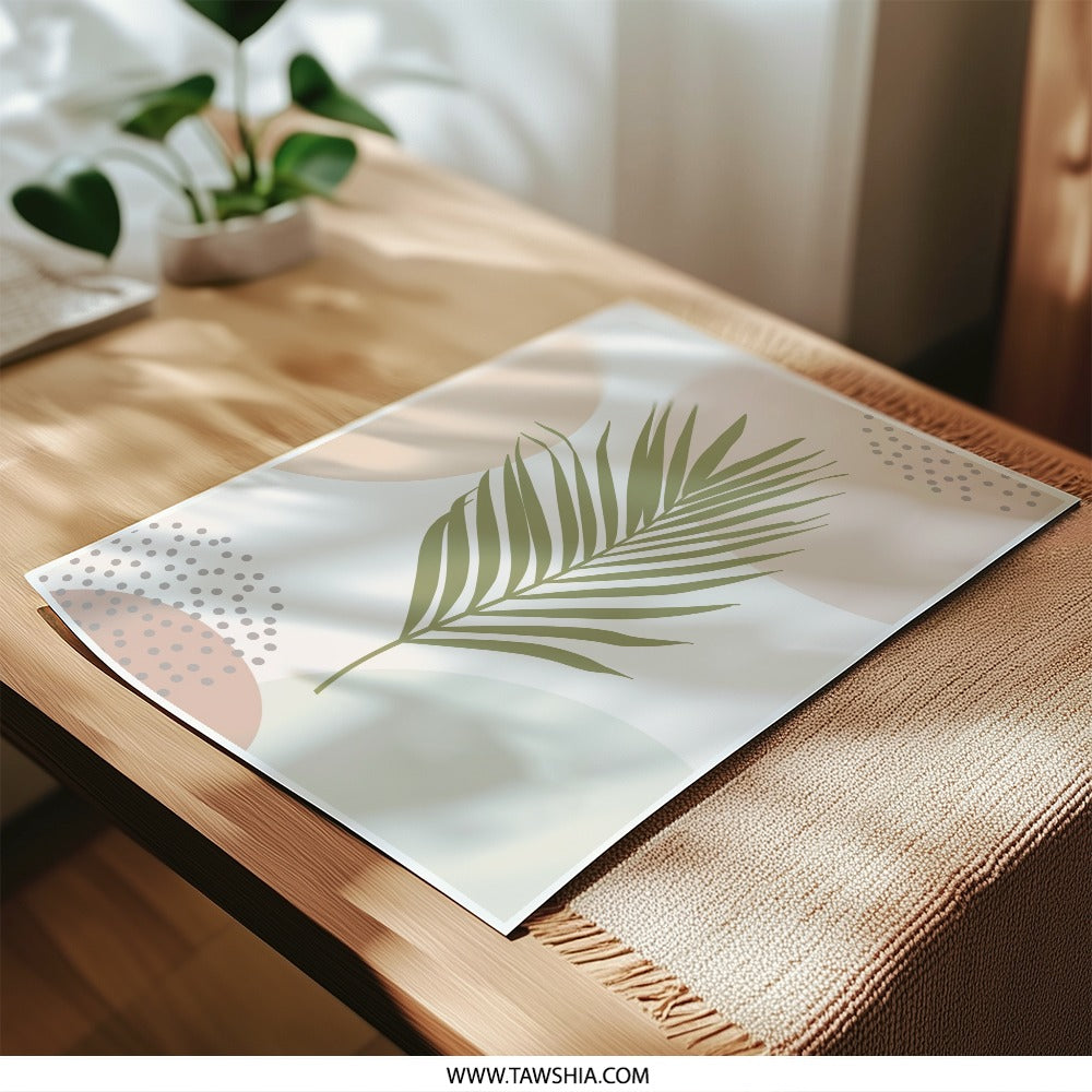 Tropical Palm Photographic Print, Abstract Shapes Art, Botanical Wall Decor, Modern Home Art Print, Stylish Palm Leaf Print - Tawshia