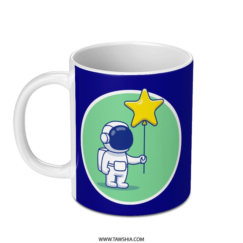 Astronaut Mug, Space Mug, Gift for Space Lover, Cute Astronaut, Star Mug, Coffee Mug, Unique Mug, Novelty Mug, Space Gift - Tawshia