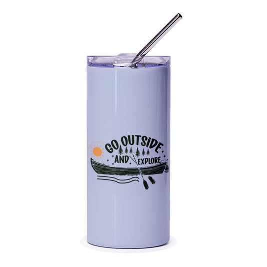 Go Outside and Explore Tumbler, Adventure Awaits, Camping Tumbler, Outdoorsy Gift, Nature Lover Tumbler, Travel Tumbler, Hiking - Tawshia