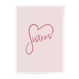 Sister Heart Photographic Prints, Love Prints, Sisterhood Decor, Sister Gift, Family Art Prints, Home Decor, Wall Decor, Personalized Gift - Tawshia