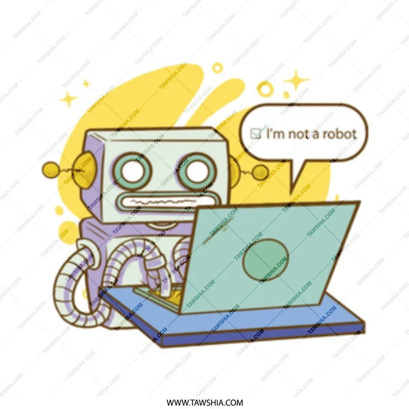 I'm Not A Robot Print With Cartoon Robot Design product type