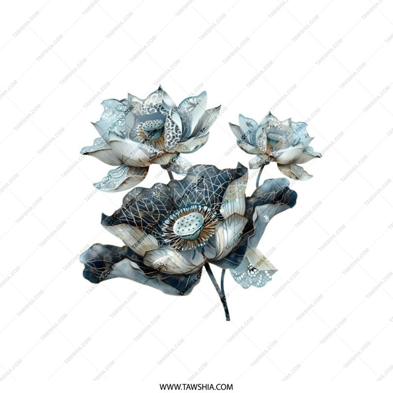 Lotus Flower Pillow, Floral Throw Pillow, Elegant Home Decor, Decorative Accent Pillow, Botanical Print Cushion - Tawshia