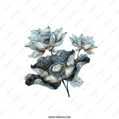 Lotus Flower Pillow, Floral Throw Pillow, Elegant Home Decor, Decorative Accent Pillow, Botanical Print Cushion - Tawshia