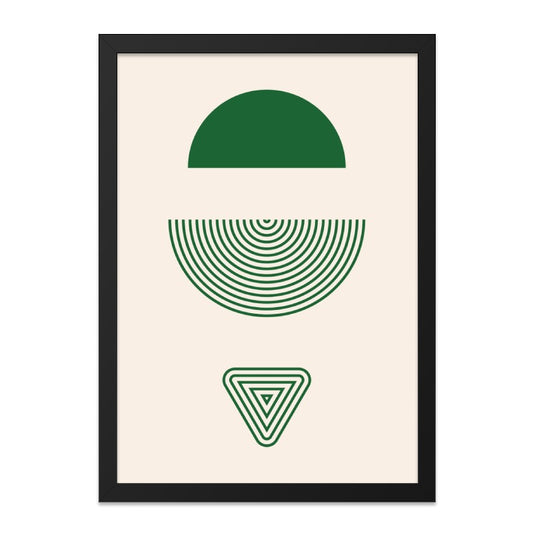 Abstract Geometric Wall Art, Modern Shapes Print, Minimalist Wall Decor, Green Beige Art Print, Contemporary Art, Home Decor - Tawshia