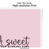 Friendship Photographic Prints, Sweet Soul Art, Pink Wall Decor, Best Friend Gift, Inspirational Quote, Home Decor, Popular Etsy Listing - Tawshia