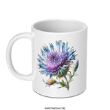 Cornflower Mug, Floral Mug, Flower Lover Gift, Blue and Purple Flower Mug, Gift for Her, Botanical Gift, Tea Mug, Coffee Mug - Tawshia