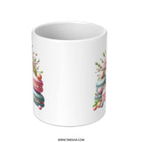Easter Macaron Mug, Spring Floral Coffee Mug, Macaron Flowers Cup, Easter Egg Mug, Colorful Spring Gift Idea, Dessert Theme Mug - Tawshia