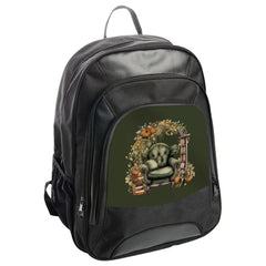 Autumn Armchair Backpack, Fall Leaves Backpack, Bookish Reader Gift, Cozy Library Backpack, Pumpkin Spice Backpack, Back to School - Tawshia