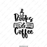 Books and Coffee Pocket Mirror, Reader Gift, Book Lover Gift, Coffee Addict, Cute Pocket Mirror, Writer Gift, Gift For Her - Tawshia