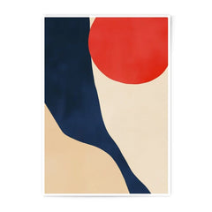 Abstract Shapes Photographic Print, Red Circle Art, Modern Wall Decor, Geometric Design, Minimalist Art Print, Home Decor, Wall Art - Tawshia