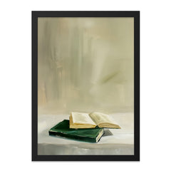Open Book Wall Art, Still Life Print, Study Room Decor, Library Fine Art, Academic Aesthetic, Book Lover Gift, Reading Nook Art - Tawshia
