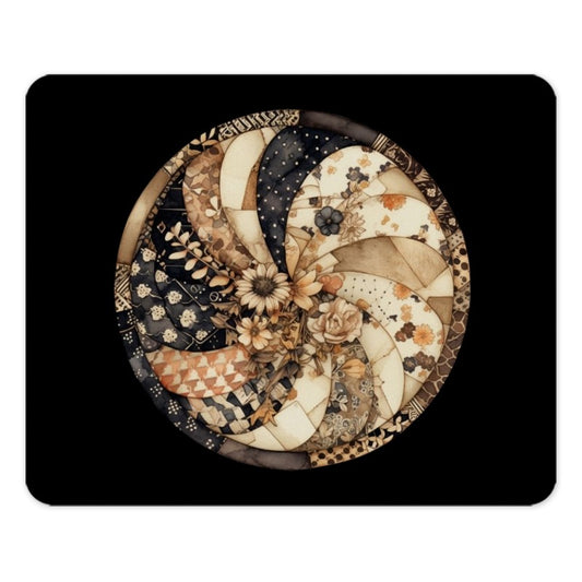 Floral Whirlwind Mouse Pad, Abstract Flower Art, Unique Computer Accessory, Home Office Decor, Stylish Desk Mat, Designer Mousepad - Tawshia