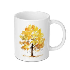 Watercolor Autumn Tree Mug, Fall Leaves Coffee Cup, Nature Lover Gift, Seasonal Decor, Cozy Drinkware, Thanksgiving Mug SKU: MG10004202 - Tawshia